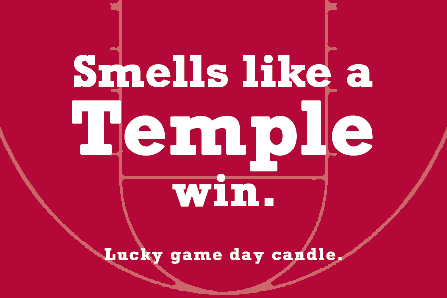 Temple Basketball -  "Smells like a Temple win" scented candle (9 oz)