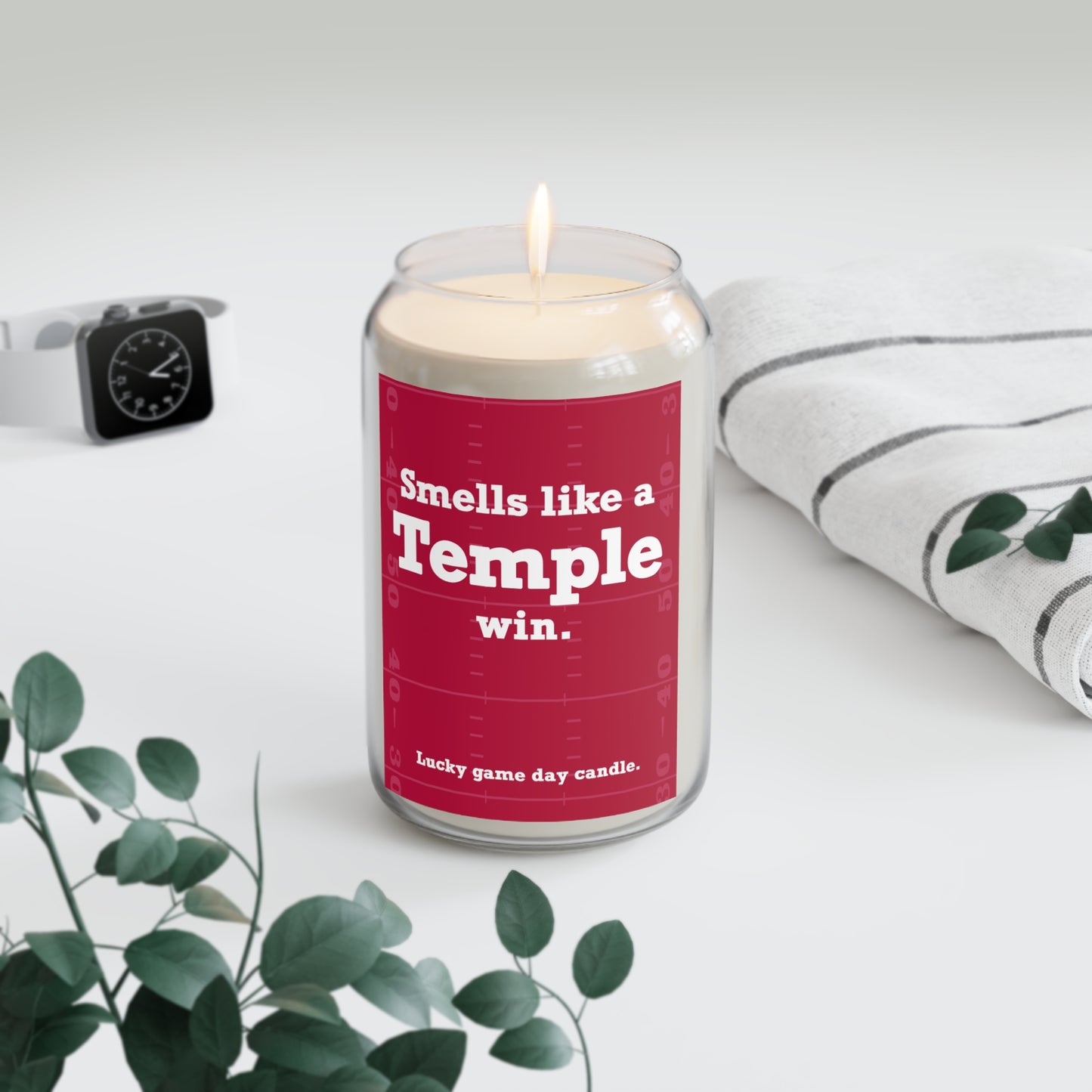Temple Football -  "Smells like a Temple win" scented candle (13.75 oz)