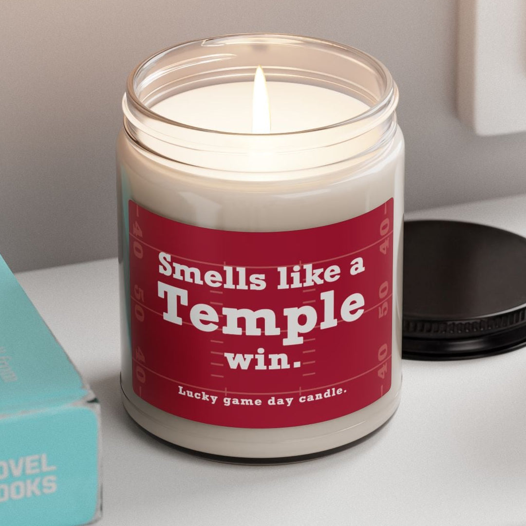 Temple Football - Smells Like a Temple Win (9 oz) scented candle 