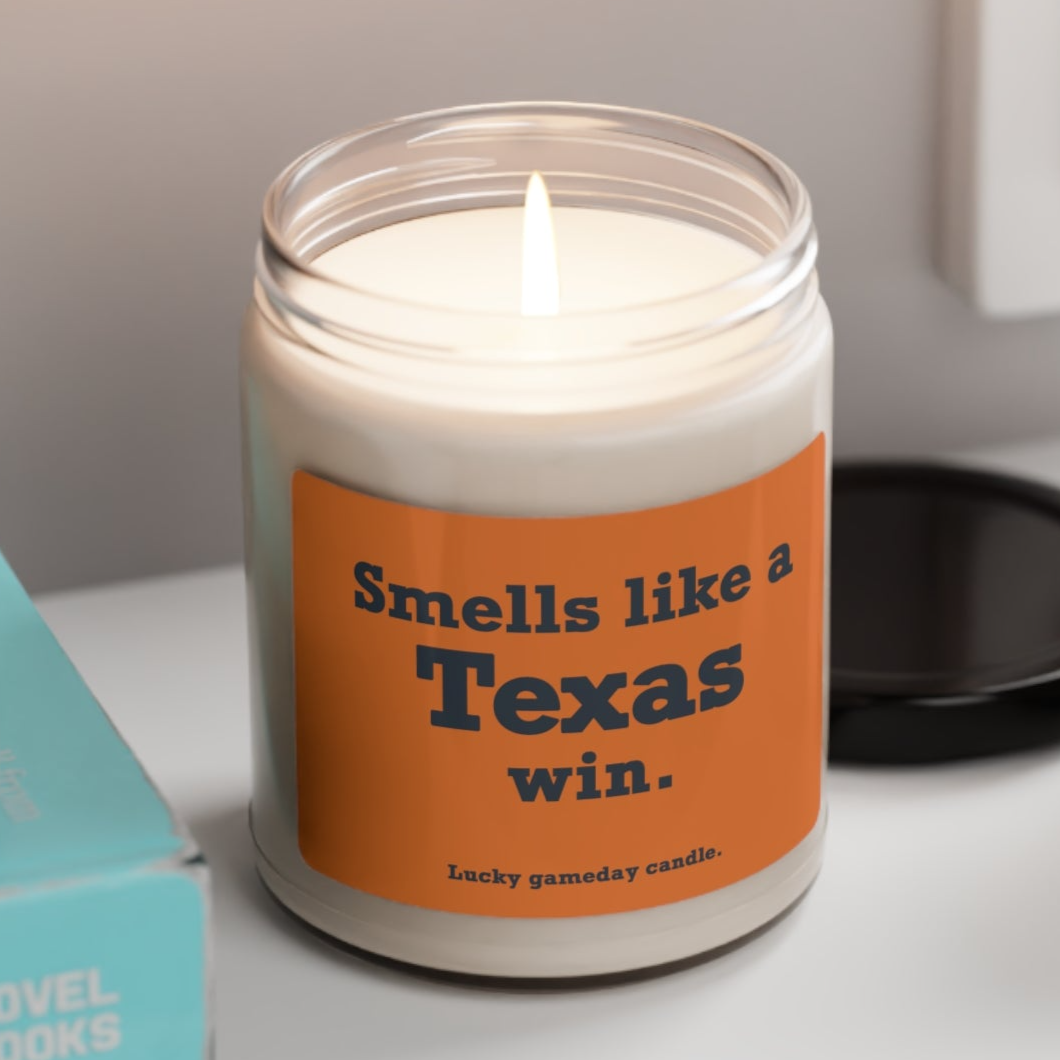 Texas - "Smells like a Texas win" scented candle (9 oz)