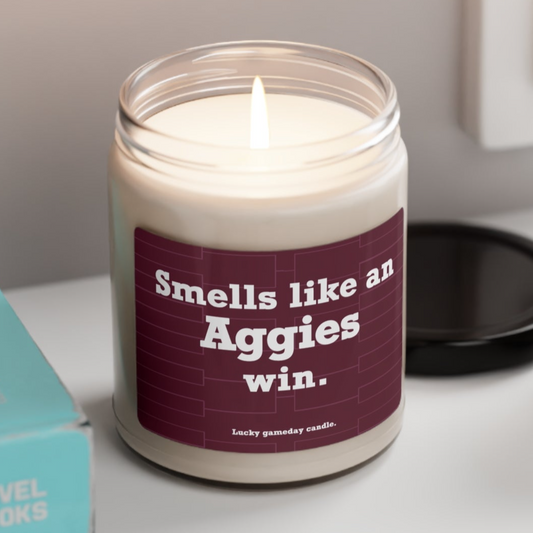 Texas A&M Basketball - "Smells like an Aggies win" scented candle (9 oz)