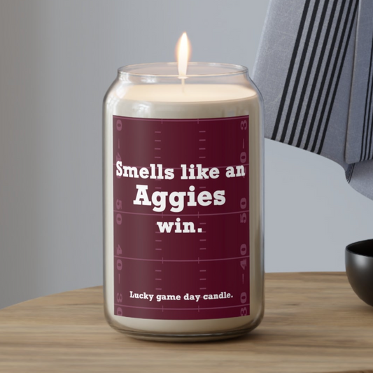 Texas A&M Football - "Smells like an Aggies win" scented candle (13.75 oz)