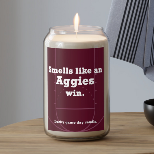 Texas A&M Basketball - "Smells like an Aggies win" scented candle (13.75 oz)