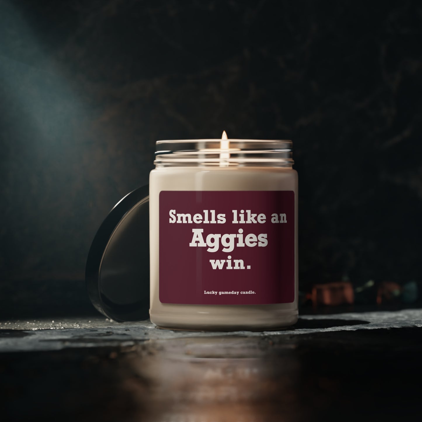 Texas A&M - "Smells like an Aggies win" scented candle (9 oz)