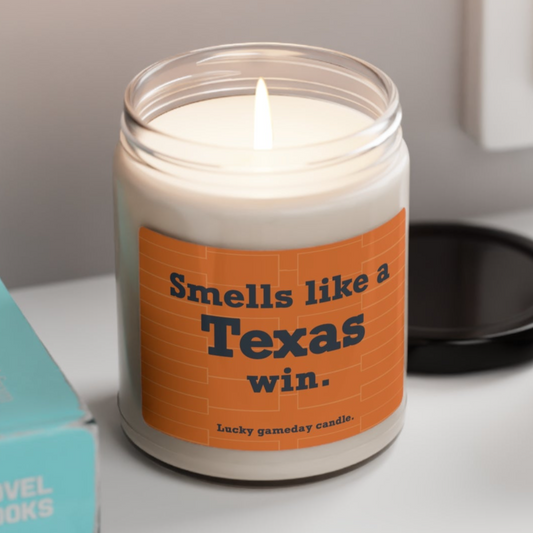 Texas Basketball - "Smells like a Texas win" scented candle (9 oz)