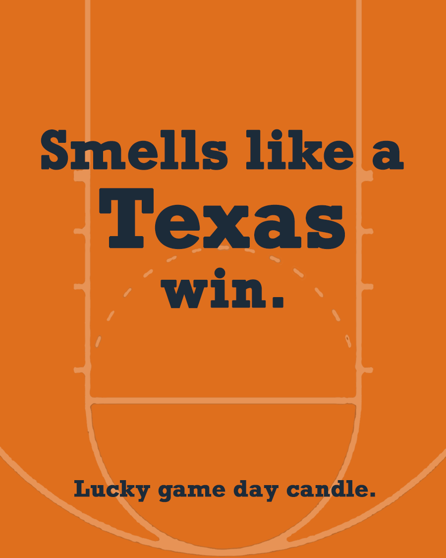 Texas Basketball - "Smells like a Texas win" scented candle (13.75 oz)