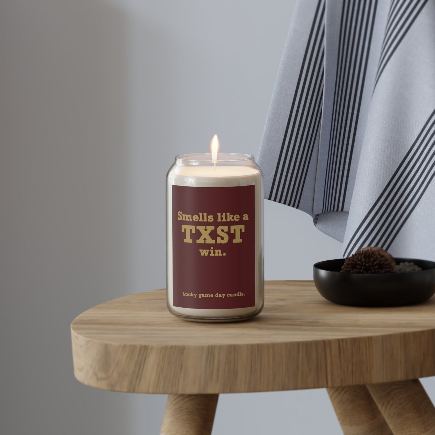 Texas State - "Smells like a TXST win" scented candle (13.75 oz)