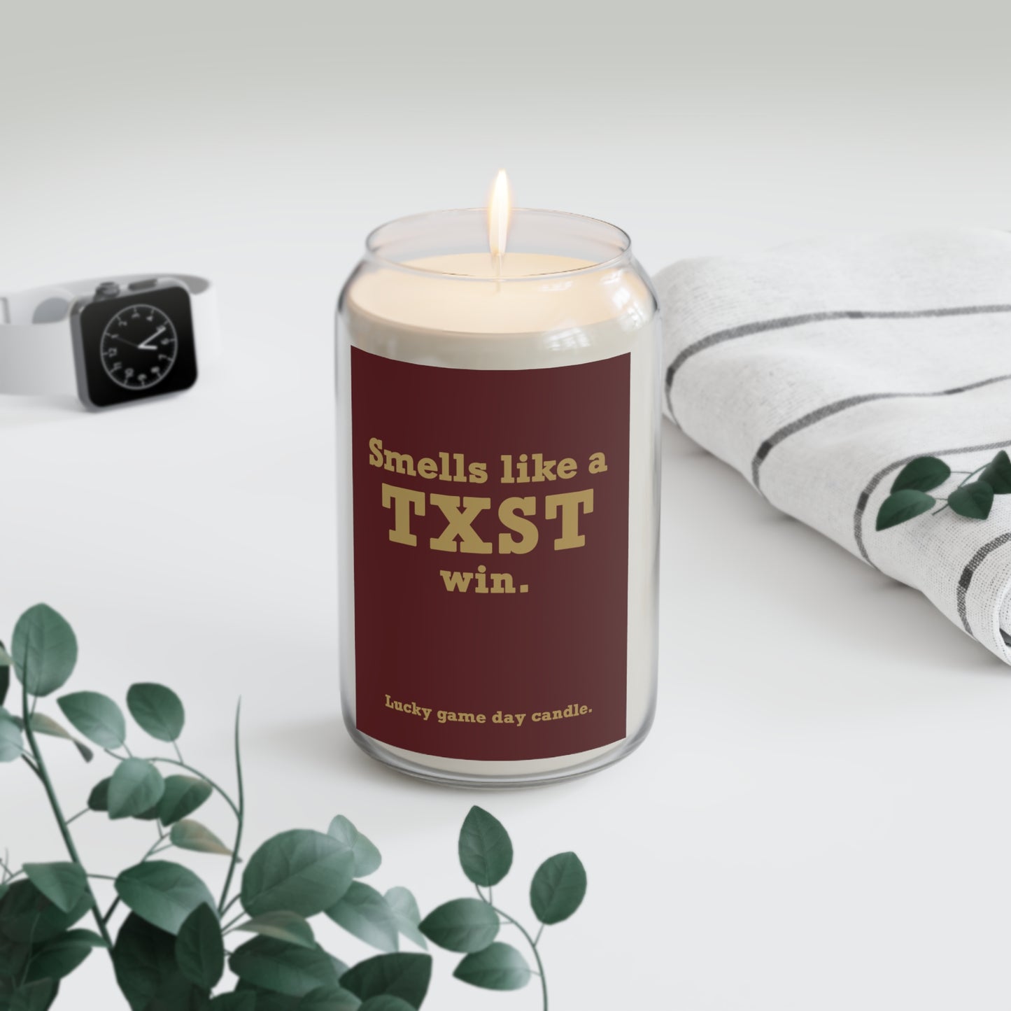 Texas State - "Smells like a TXST win" scented candle (13.75 oz)