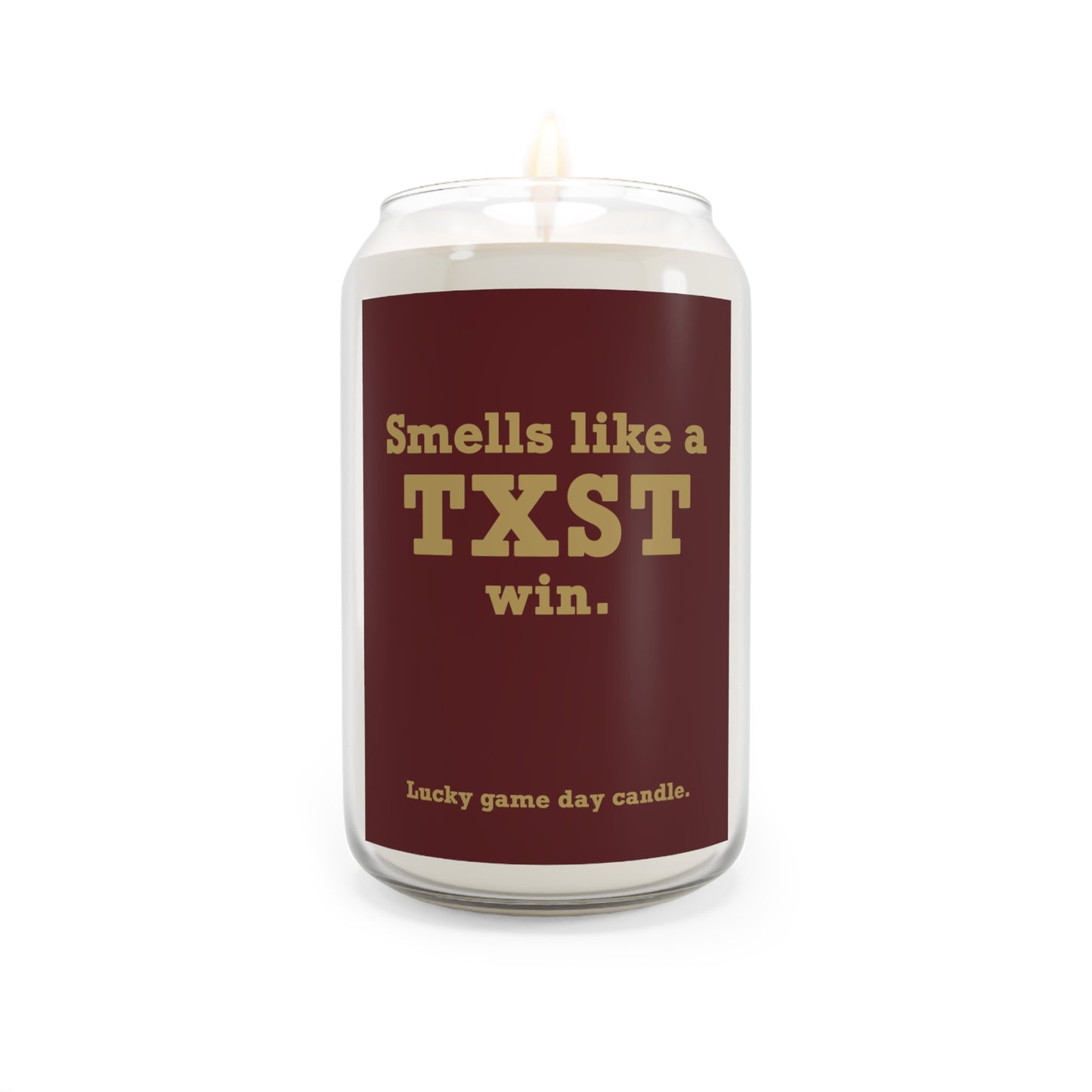 Texas State - "Smells like a TXST win" scented candle (13.75 oz)