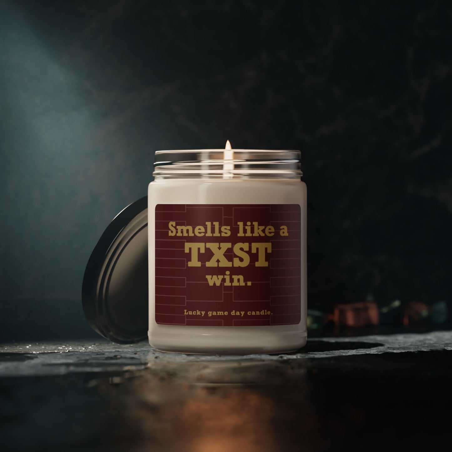 Texas State Basketball - "Smells like a TXST win" scented candle (9 oz)