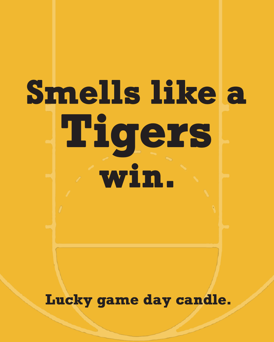 Missouri Basketball - "Smells like a Tigers win" scented candle (13.75 oz)