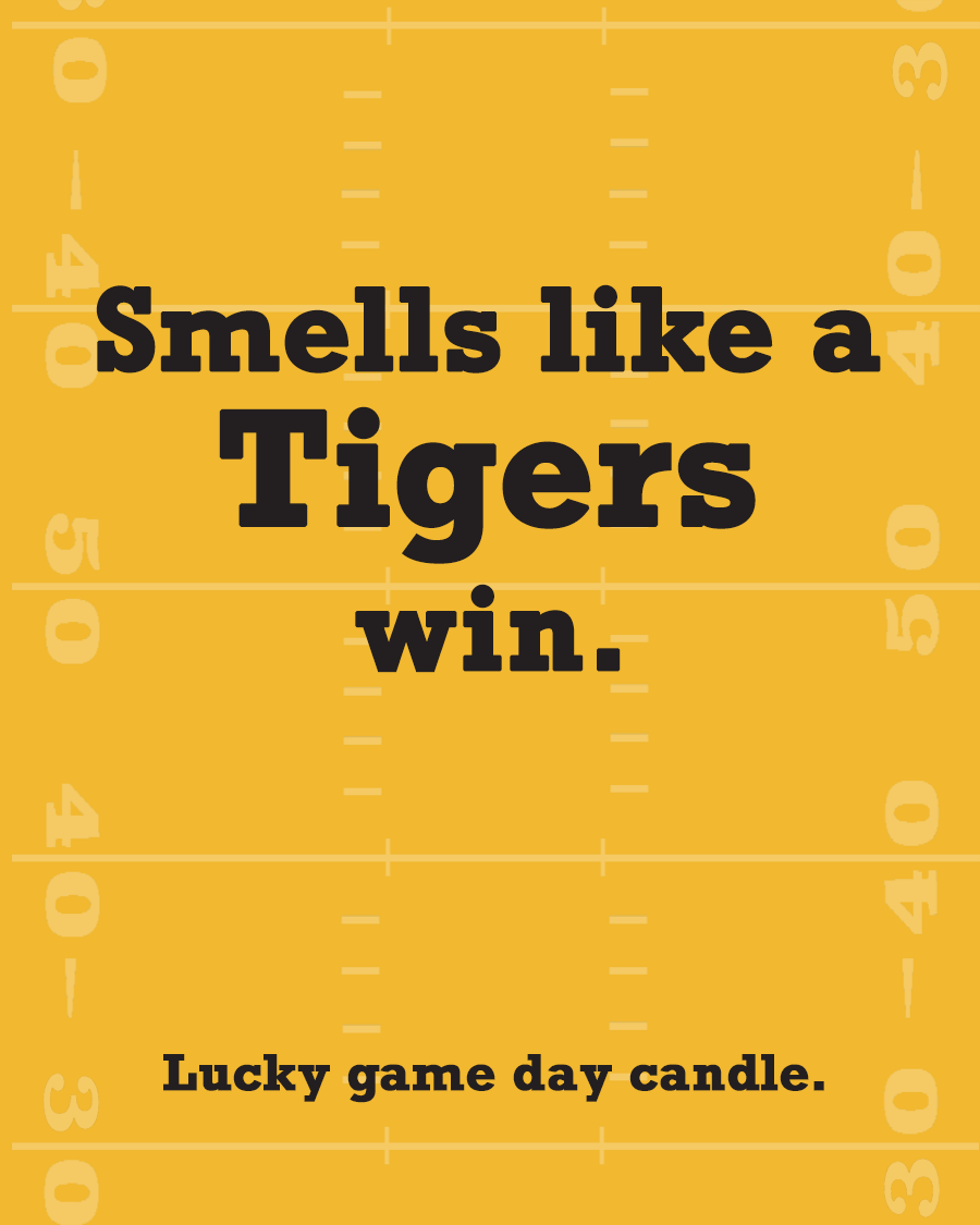 Missouri Football - "Smells like a Tigers win" scented candle (13.75 oz)