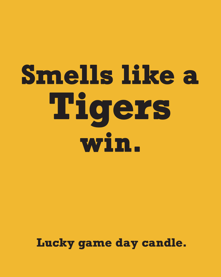 Missouri - "Smells like a Tigers win" scented candle (13.75 oz)