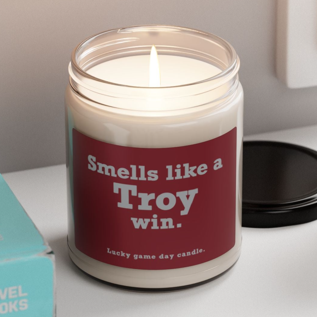 Troy - "Smells like a Troy win" scented candle (9 oz)