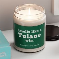 Tulane - Smells like a Tulane win scented candle (9 oz)