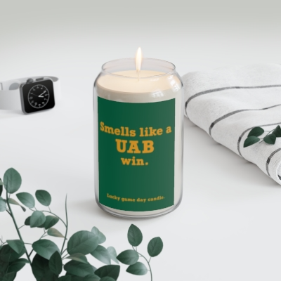 Alabama-Birmingham - "Smells like a UAB win" scented candle (13.75 oz)