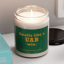 Alabama-Birmingham Basketball - "Smells like a UAB win" scented candle (9 oz)