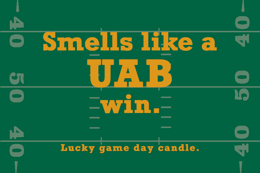 Alabama-Birmingham Football - "Smells like a UAB win" scented candle (9 oz)
