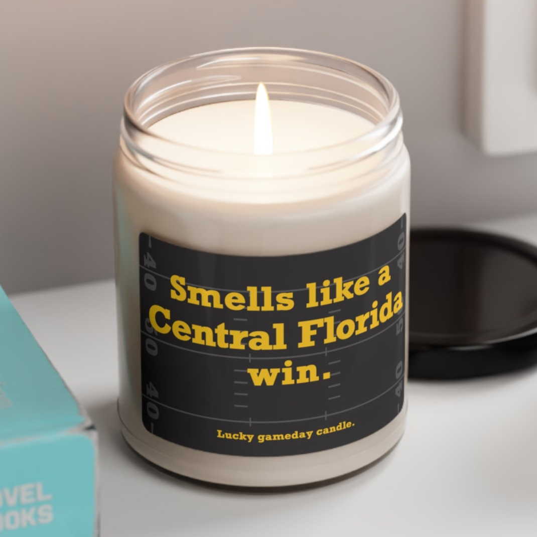 UCF Football - "Smells like a Central Florida win" scented candle (9 oz)