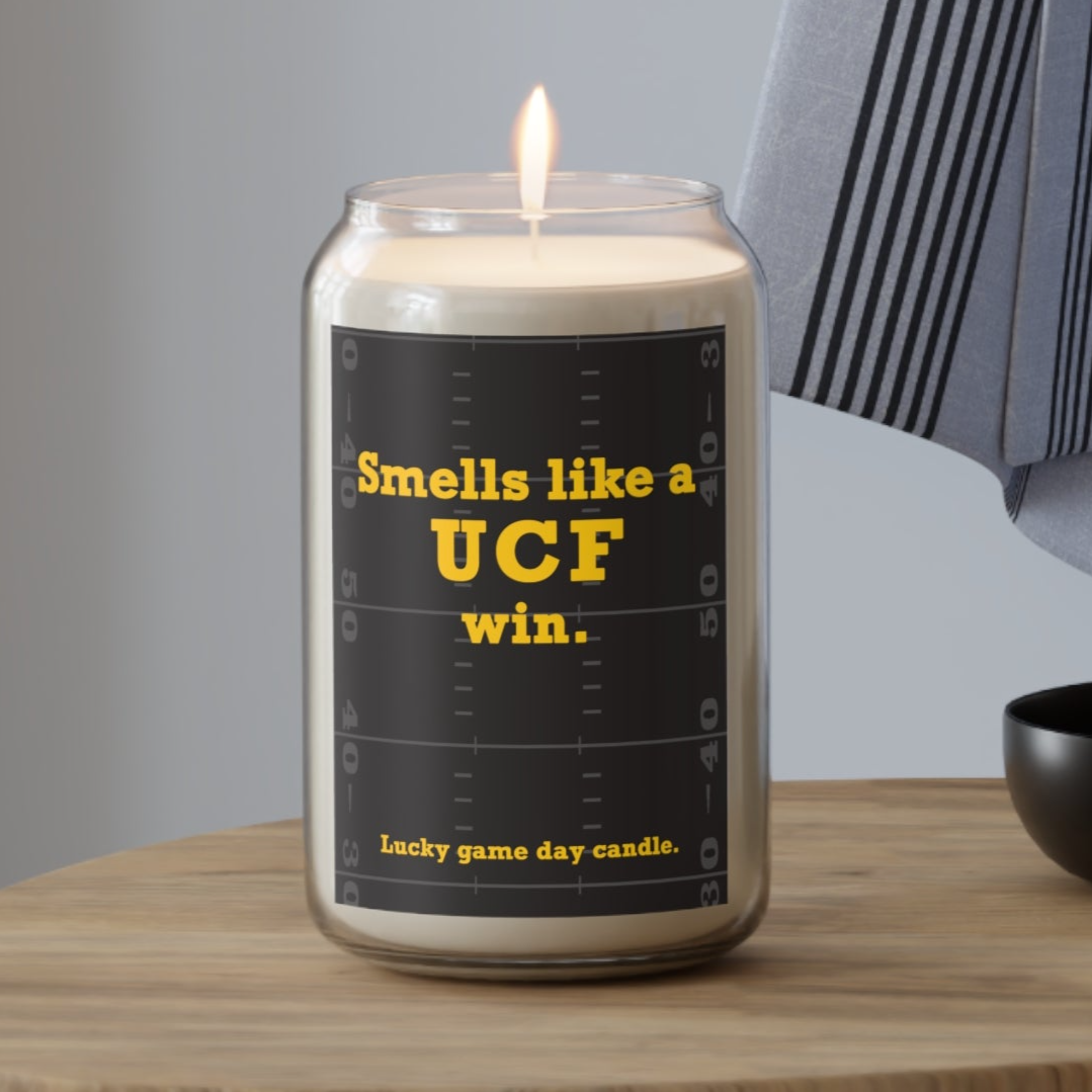 Central Florida Football - "Smells like a UCF win" scented candle (13.75 oz)