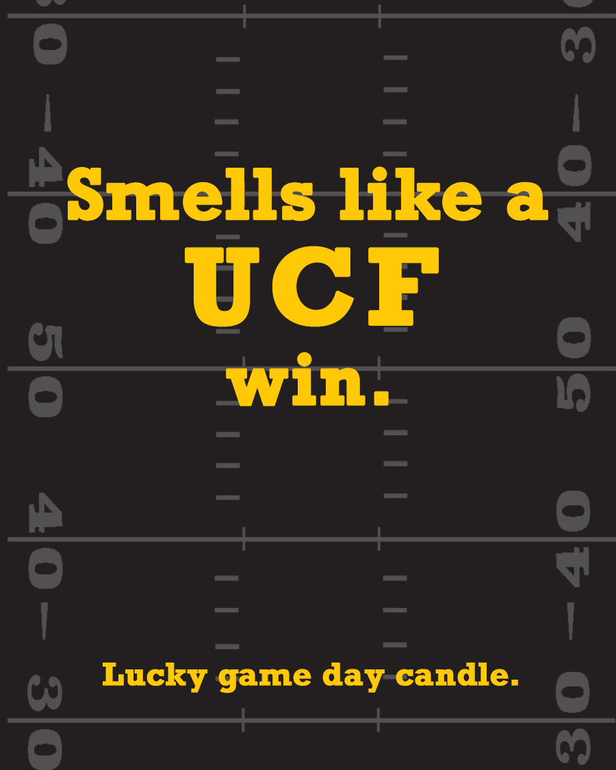 Central Florida Football - "Smells like a UCF win" scented candle (13.75 oz)