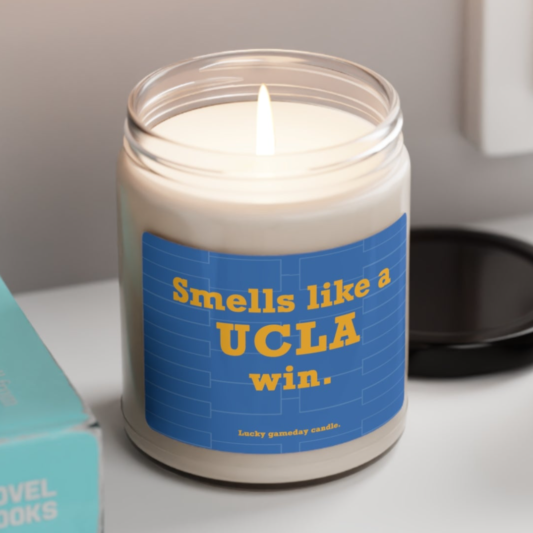 UCLA Basketball - "Smells like a UCLA win" scented candle  (9 oz)