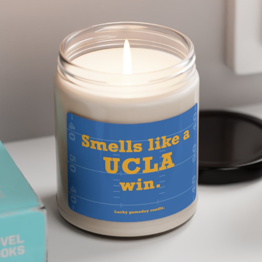 UCLA Football - "Smells like a UCLA win" scented candle  (9 oz)