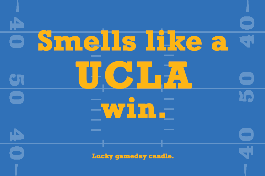 UCLA Football - "Smells like a UCLA win" scented candle  (9 oz)