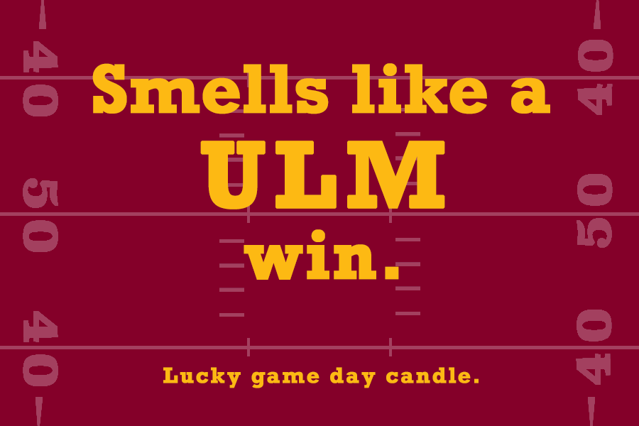 Louisiana Monroe Football - "Smells like a ULM win" scented candle (9 oz)