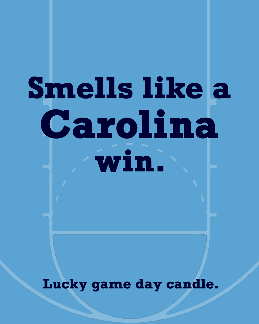 UNC Basketball - "Smells like a Carolina win" scented candle (13.75 oz)