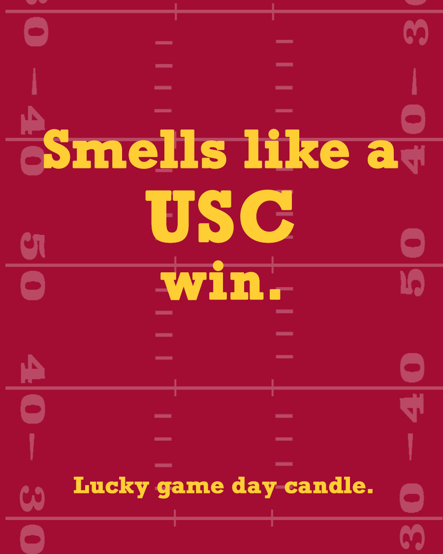 USC Football - "Smells like a USC win" scented candle (13.75 oz)