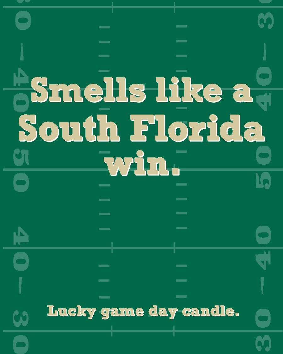 USF Football - "Smells like a South Florida win" scented candle (13.75 oz)