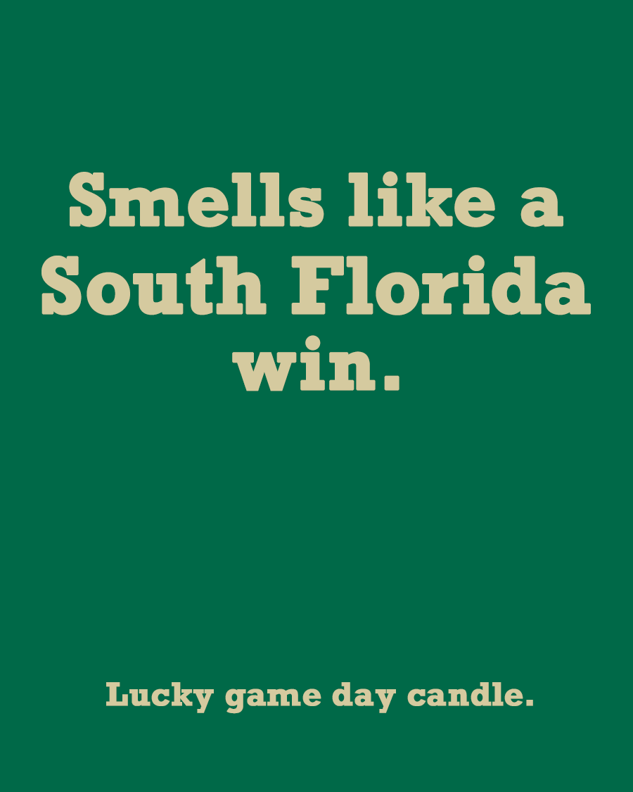 USF - "Smells like a South Florida win" scented candle (13.75 oz)