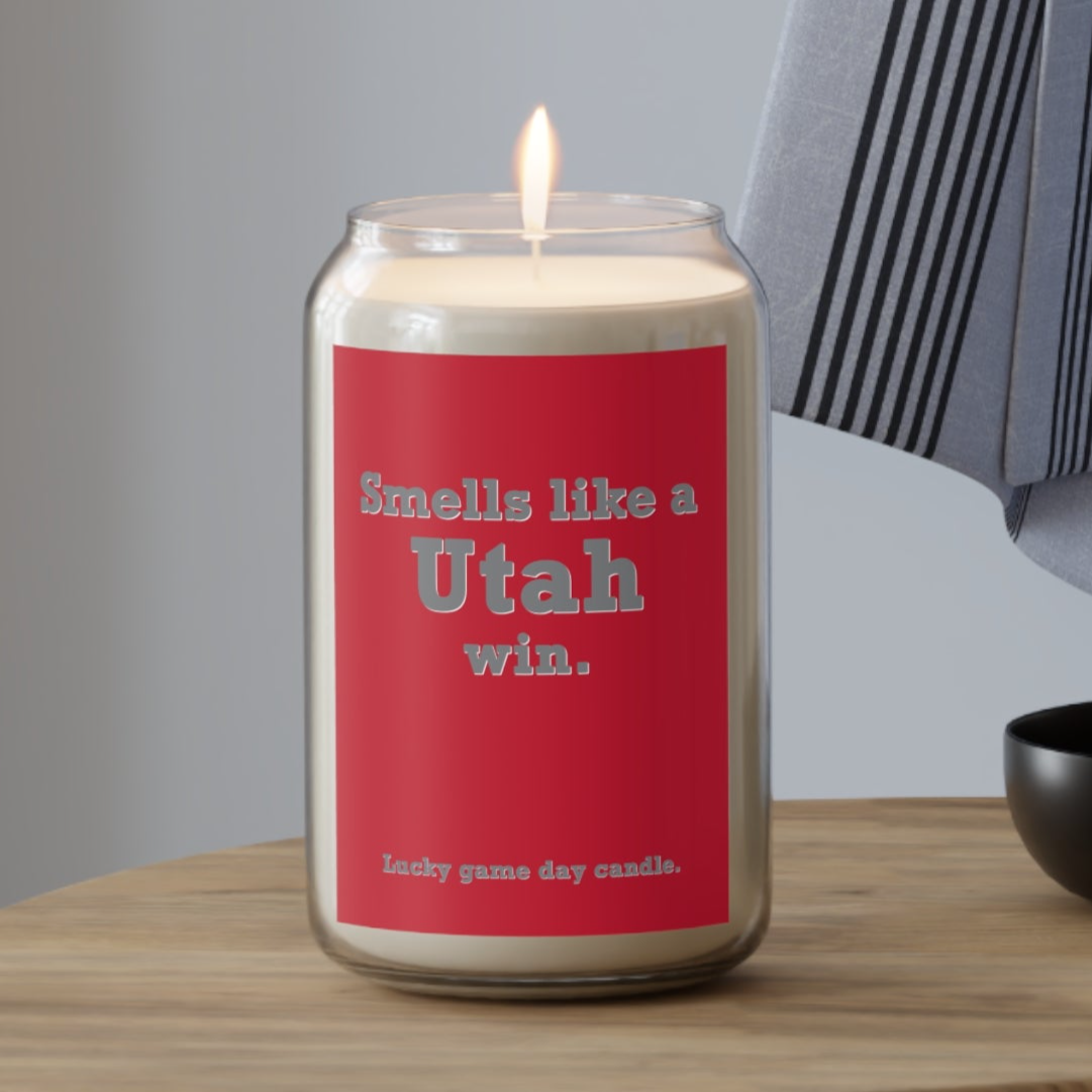 Utah - "Smells like a Utah win" scented candle (13.75 oz)