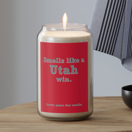 Utah - "Smells like a Utah win" scented candle (13.75 oz)