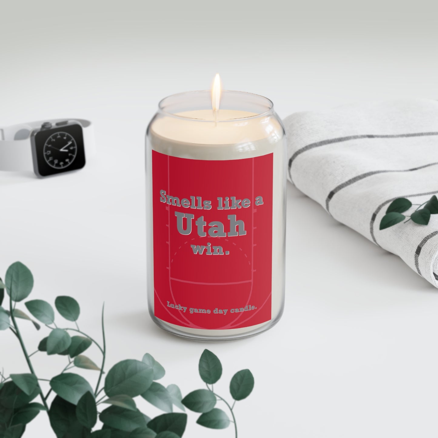 Utah Basketball - "Smells like a Utah win" scented candle (13.75 oz)