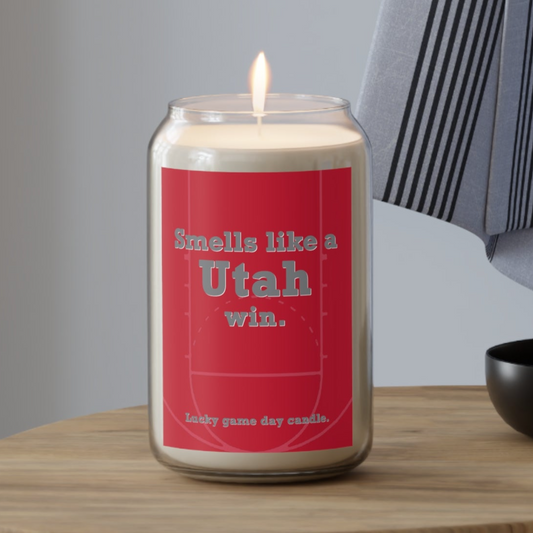 Utah Basketball - "Smells like a Utah win" scented candle (13.75 oz)