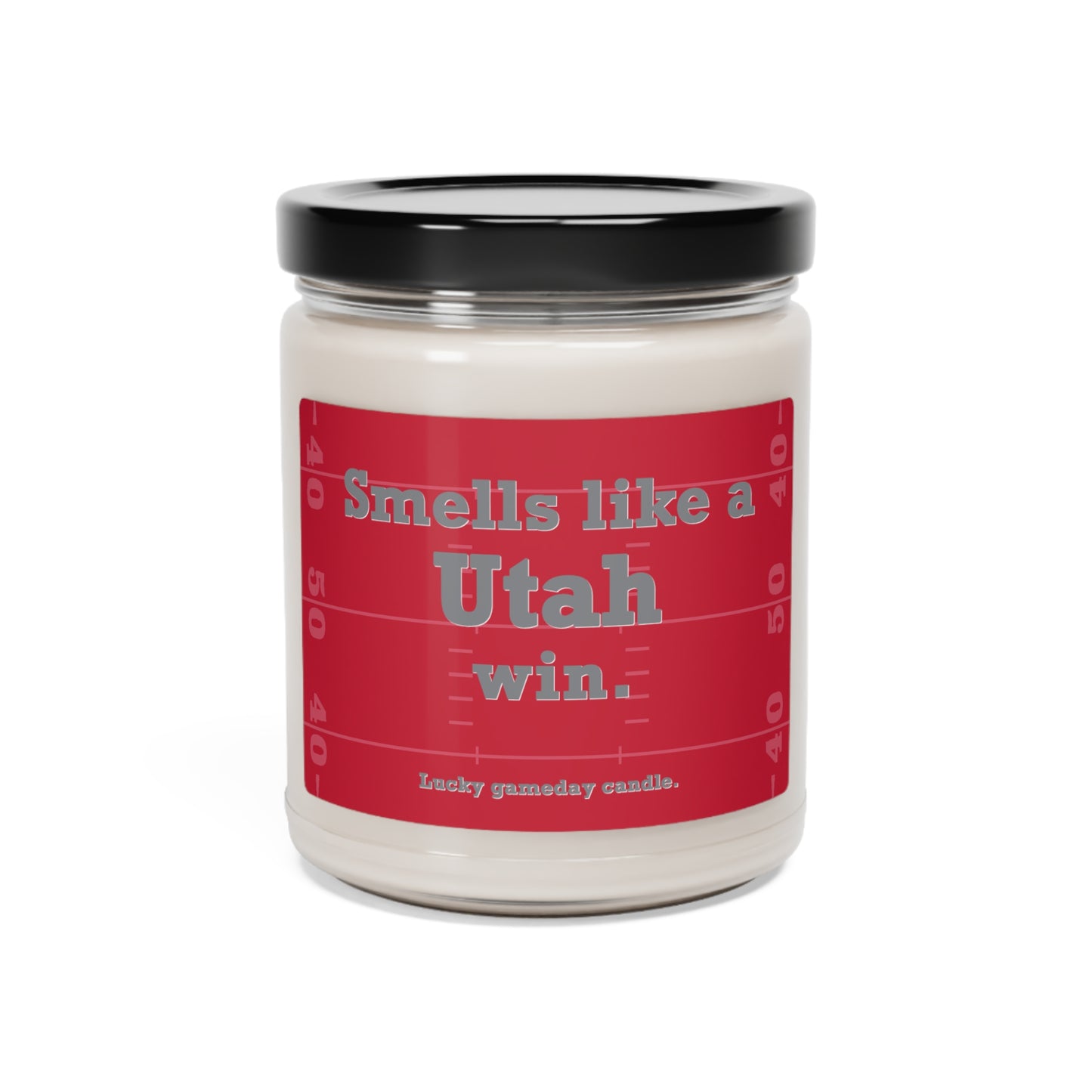 Utah Football - "Smells like a Utah win" scented candle (9 oz)