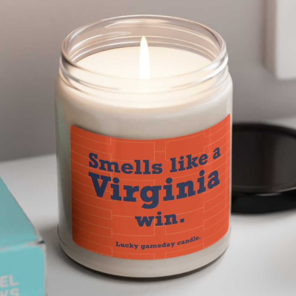 Virginia Basketball - "Smells like a Virginia win" scented candle (9 oz)