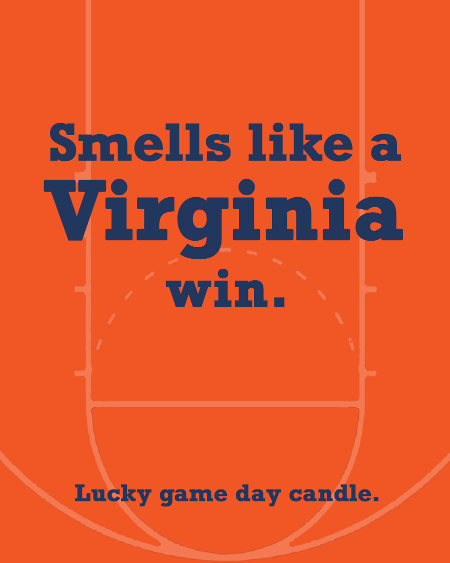 Virginia Basketball - "Smells like a Virginia win" scented candle (13.75 oz)