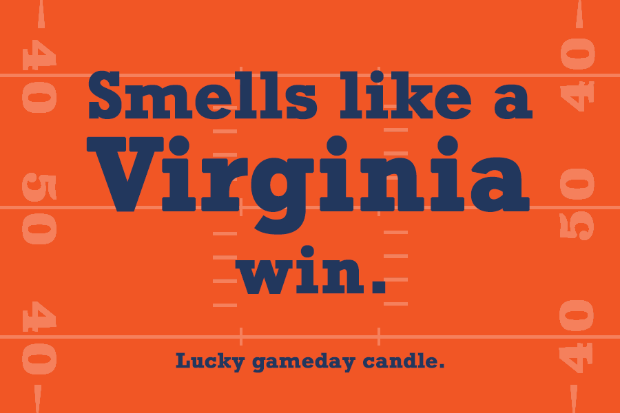 Virginia Football - "Smells like a Virginia win" scented candle (9 oz)