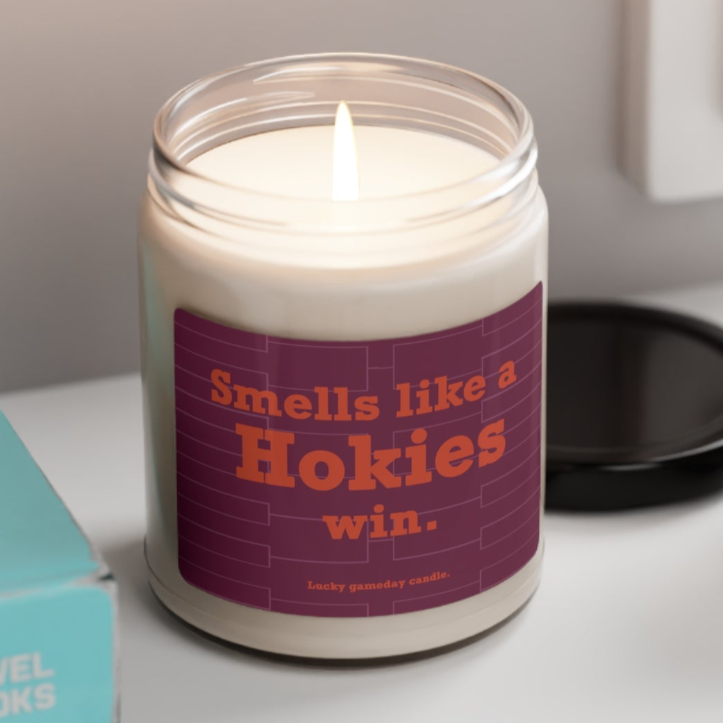 Virginia Tech Basketball - "Smells Like a Hokies Win" scented candle (9 oz)