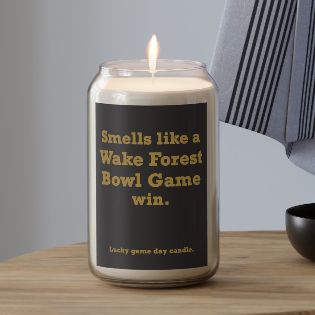 Wake Forest Bowl Game - "Smells like a Wake Forest Bowl Game win" scented candle (13.75 oz)