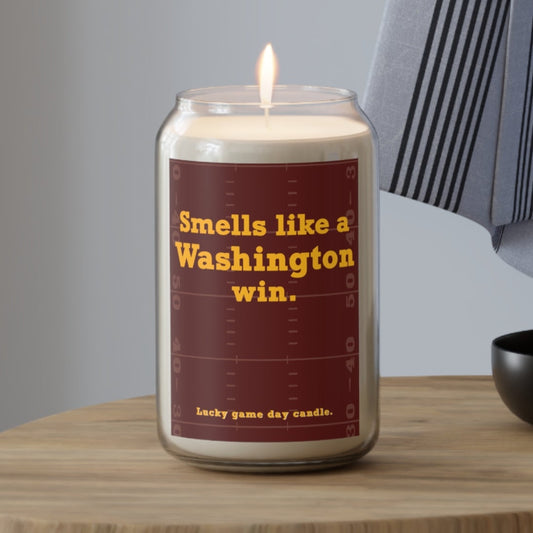 Washington Comm Football - "Smells like a Washington win" scented candle (13.75 oz)