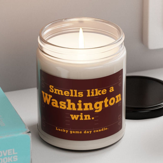 Washington Comm Football - "Smells Like a Washington Win" scented candle (9 oz)