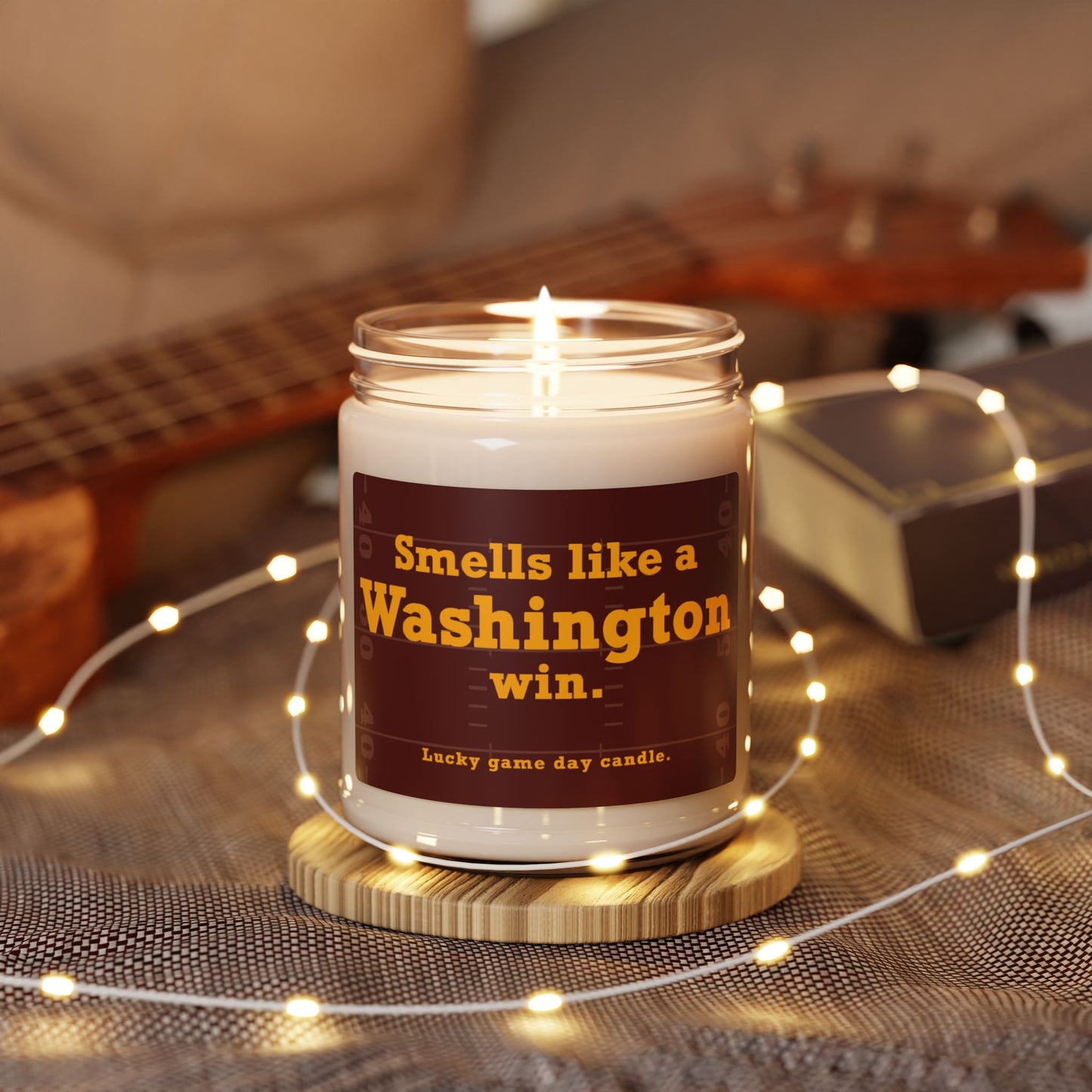 Washington Comm Football - "Smells Like a Washington Win" scented candle (9 oz)