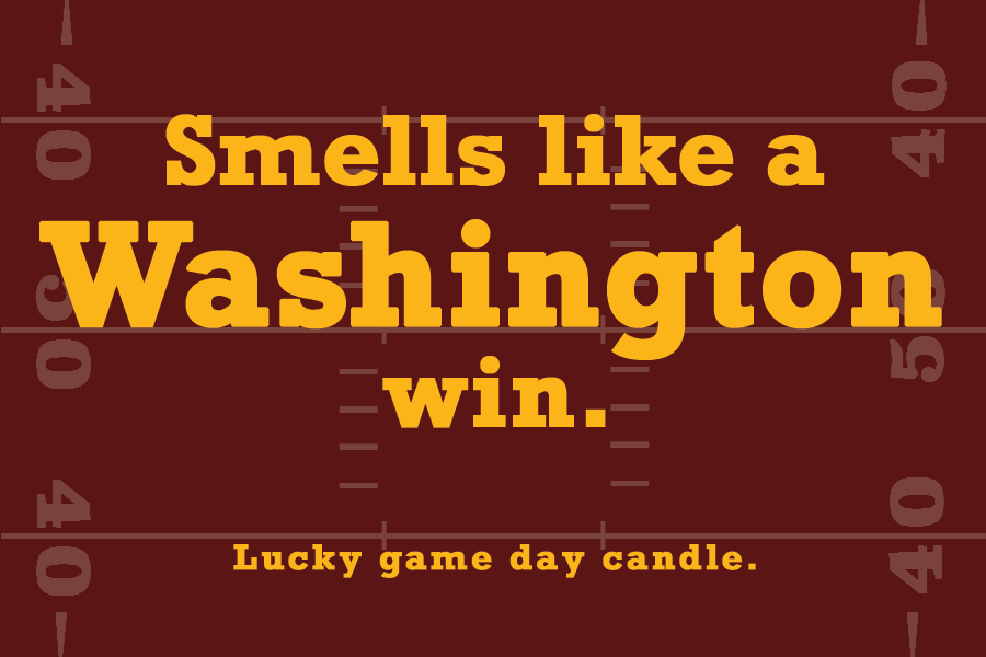 Washington Comm Football - "Smells Like a Washington Win" scented candle (9 oz)