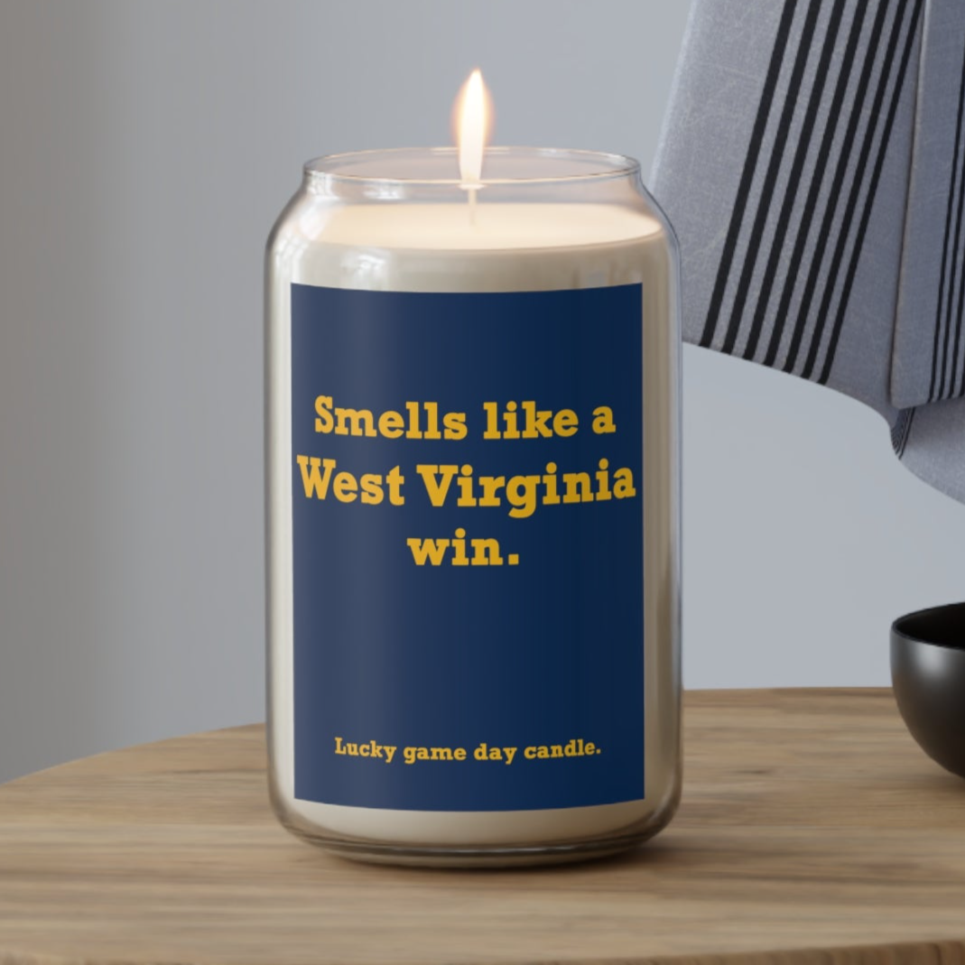 West Virginia - "Smells like a West Virginia win" scented candle (13.75 oz)