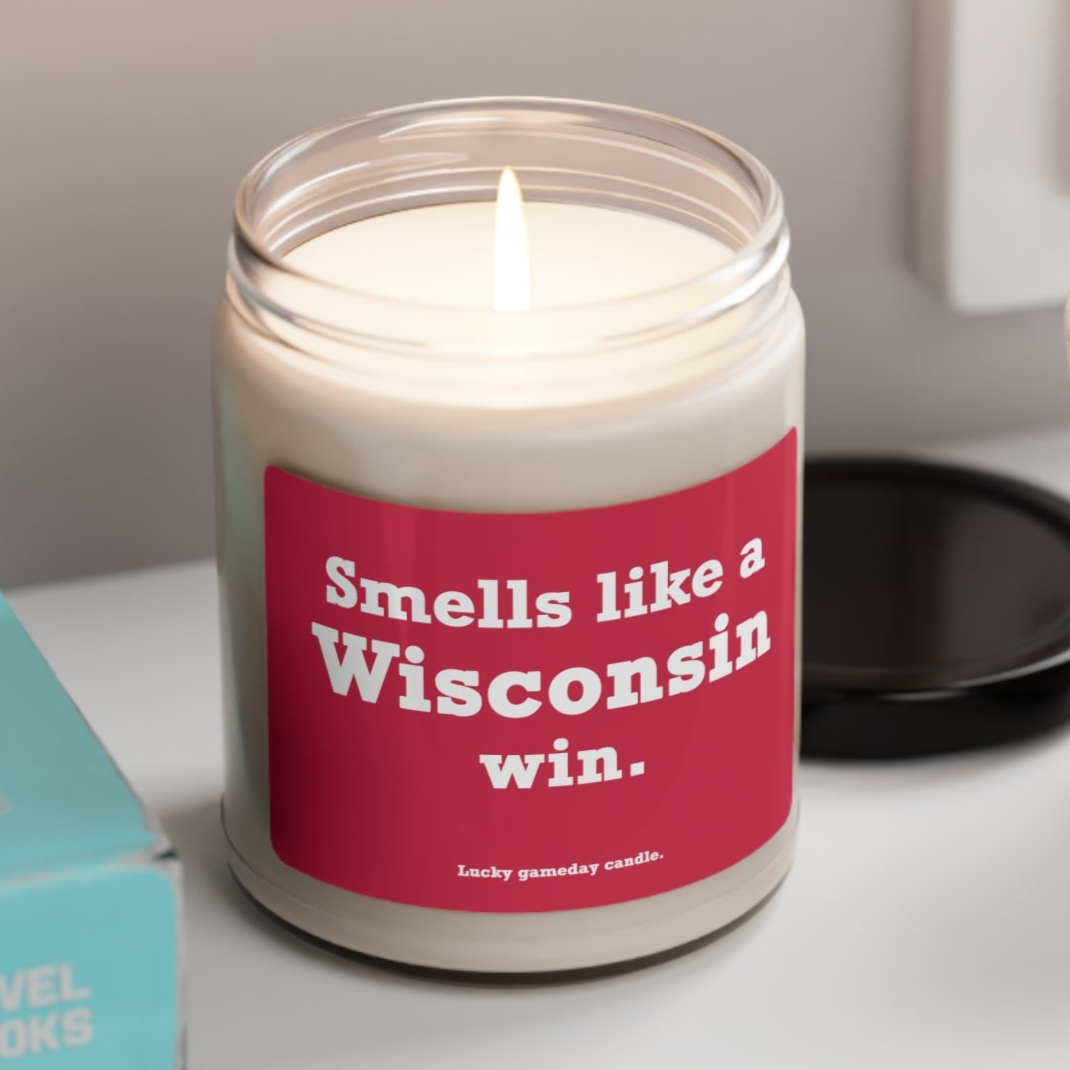 Wisconsin - "Smells like a Wisconsin win" scented candle (9 oz)