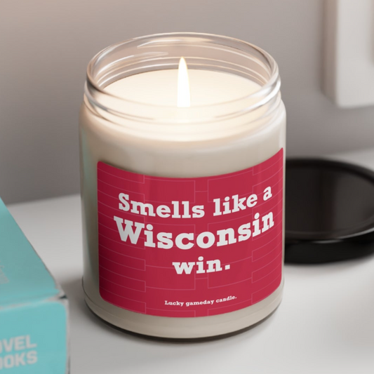 Wisconsin Basketball - "Smells like a Wisconsin win" scented candle (9 oz)